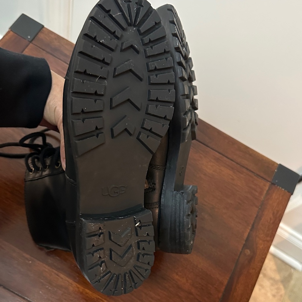 UGG Women's Black Lace-Up Ankle Boots - Picture 4 of 10